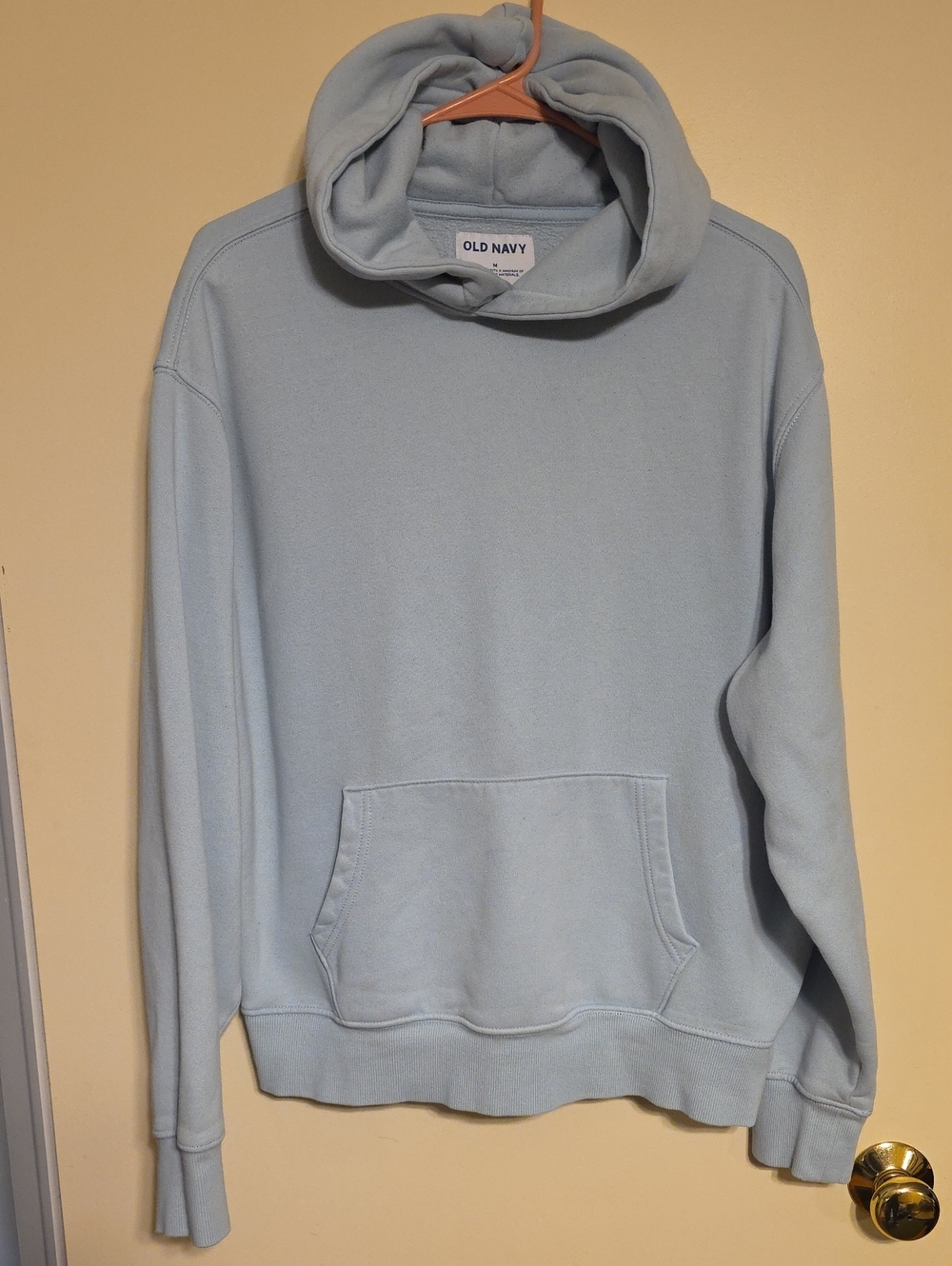 Old Navy Men's Pale Blue Pullover Hoodie